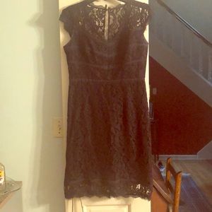 Black lace cocktail dress
